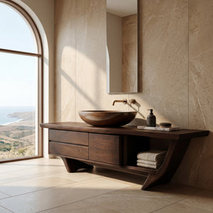 Contemporary Bathroom Vanity With Storage And Drawers For Bathroom