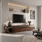 Handcrafted Natural Wood TV Console For Luxury Interior