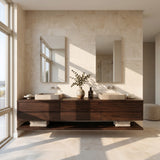 Contemporary Floating Bathroom Vanity With Multiple Drawers For Bathroom