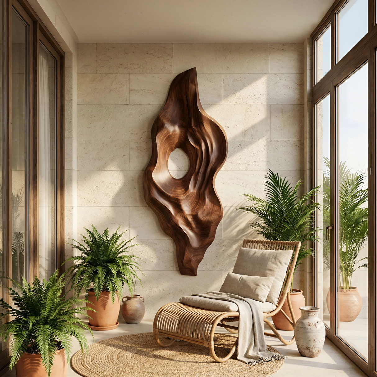 Modern Fluid Wall Decor Panel For Living Room Space