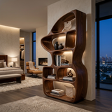 Organic Bookcase With Contemporary Sculptural Form For Living Room