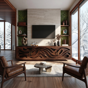 Mediterranean Coastal TV Stand For Santorini Style Bedroom