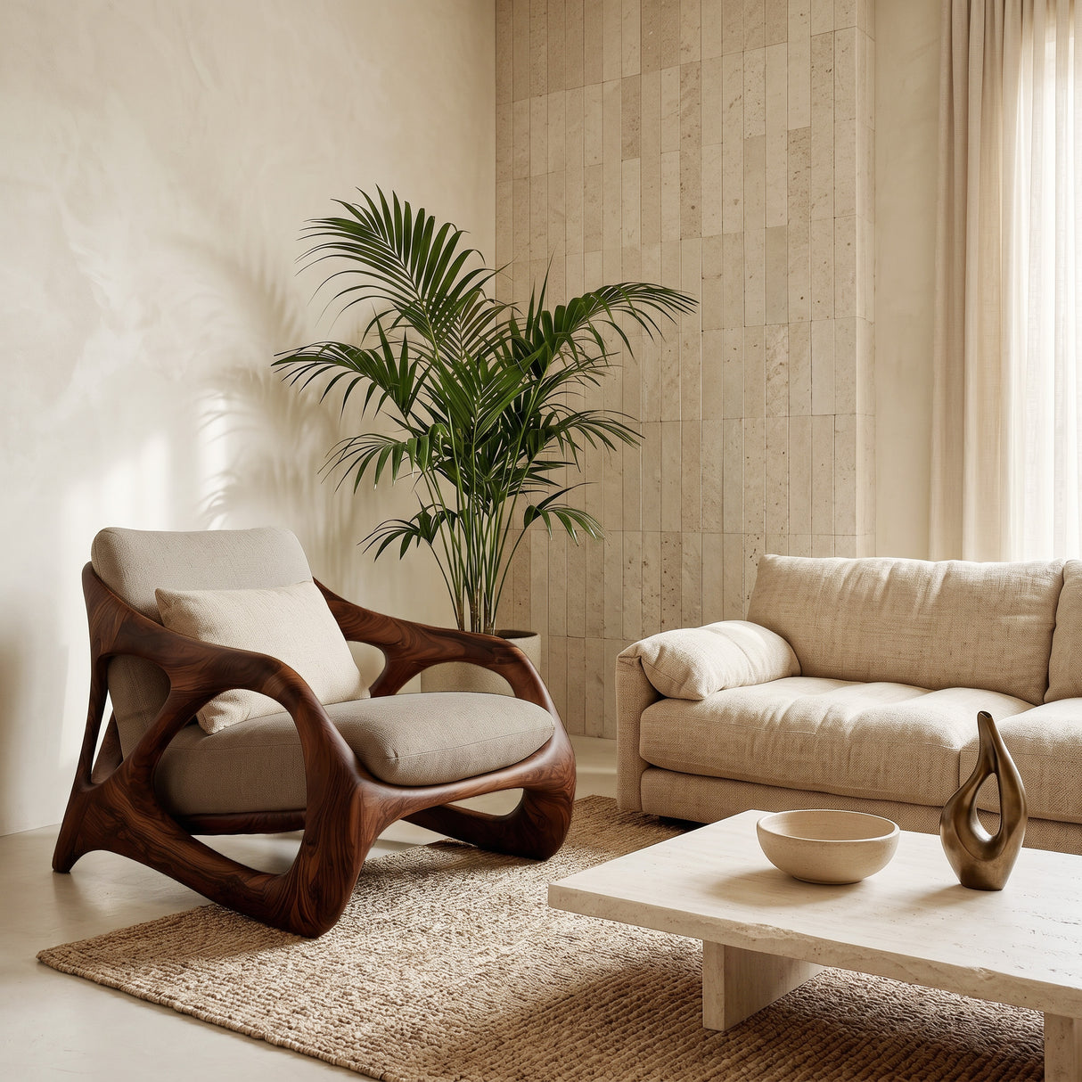 Luxury Frame Sculptural Armchair For Reading Nook