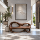Organic Sculptural Bench For Luxury Entryway Decor