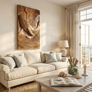 Large Abstract Wood Wall Decor For Elegant Modern Interiors