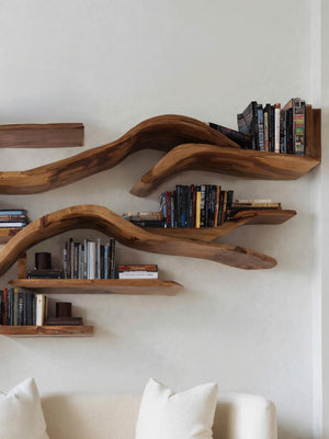 Organic Floating Bookshelf For Living Room Or Study