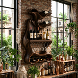 Contemporary Sculptural Wine Organizer For Dining Space
