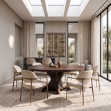 Contemporary Wooden Round Dining Table For Sophisticated Dining Room