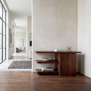 Modern Asymmetrical Console Table For Entryway