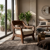 Organic Modern Statement Chair Luxury Living Space
