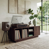 Minimalist Wooden Record Player Cabinet For Living Room