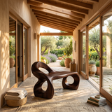 Contemporary Knot Form Bench For Hallway Interior Area