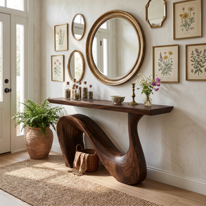 Modern Solid Wood Console Table For Living Room And Entryway Design
