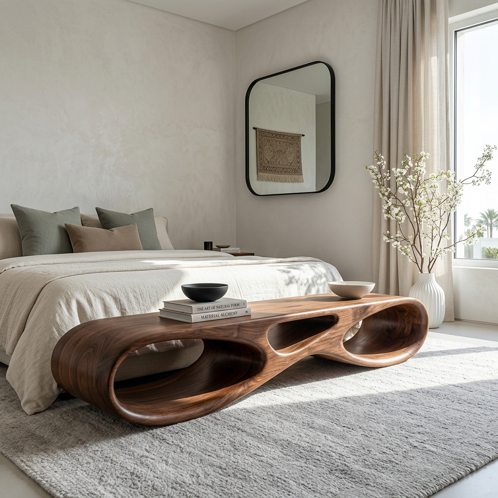 Modern Natural Wood Bench For Stylish Entryway Decor