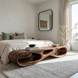 Modern Natural Wood Bench For Stylish Entryway Decor
