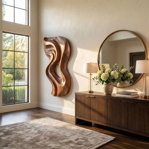 Minimalist Abstract Relief Wall Panel Decor For Study Space
