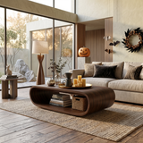 Mid Century Wooden Live Edge Coffee Table For Living Room Halloween Decor