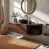 Mediterranean Contemporary Vanity Cabinet Coastal Villa