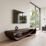 Minimal Curved  TV Console For Living Room
