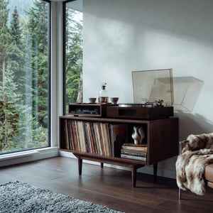 Scandinavian Wooden Record Player Cabinet For Living Room