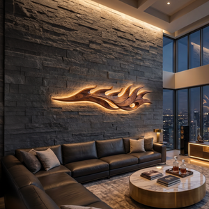 Modern Contour Wall Art Panel For Reading Lounge Area