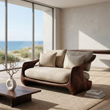 Contemporary Natural Wood Sofa For Modern Minimalist Home