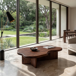 Organic Coffee Table With Cloud Shaped Tabletop For Home Decor