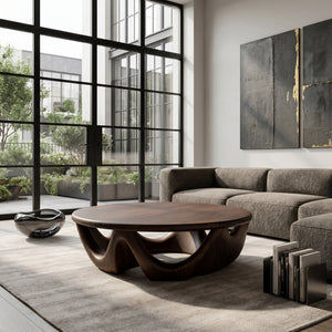 Modern Wave Base Coffee Table For Living Room Decor
