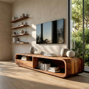 Modern Organic TV Console For Living Room Decor