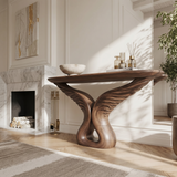 Organic Arch Base Console Table Contemporary Hallway
