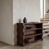 Organic Wavy Console Table With Three Tiers For Interior