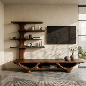 Organic Modern Tree Shape TV Stand For Living Room