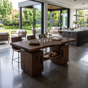 Modern Storage Dining Table For Garden Kitchen