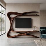 Organic TV Stand With Sculptural Frame For Living Room