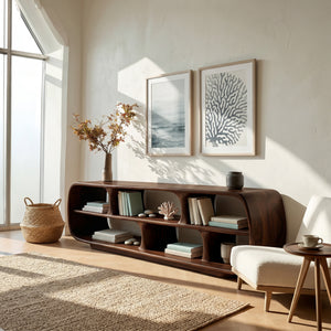 Minimalist Wooden Display Bookshelf For Living Room Decor