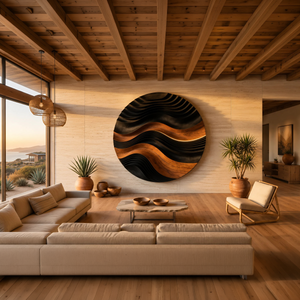 Mid Century Relief Wall Decor For Fireplace Wall Area