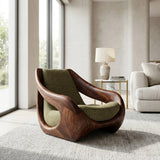 Sculptural Natural Wood Chair For Artistic Living Space