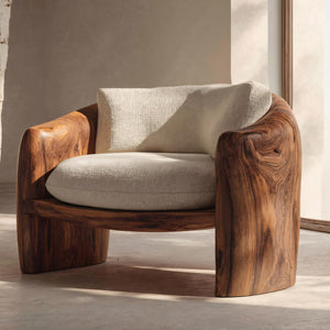 Modern Organic Lounge Chair Sculptural Form For Living Room