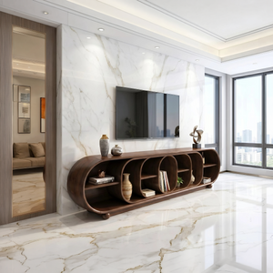 Mid Century Organic TV Console For Contemporary Interior