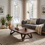 Minimalist Curved Coffee Table For Modern Home