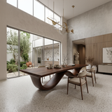 Minimalist Slab Dining Table For Compact Dining Area