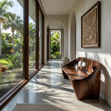 Japandi Natural Wood Bench For Living Room Furniture