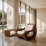 Sculptural Natural Wood Chair For Modern Home Decor