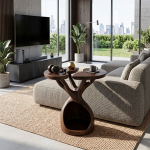 Nature Inspired Branch Side Table Sunroom Corner