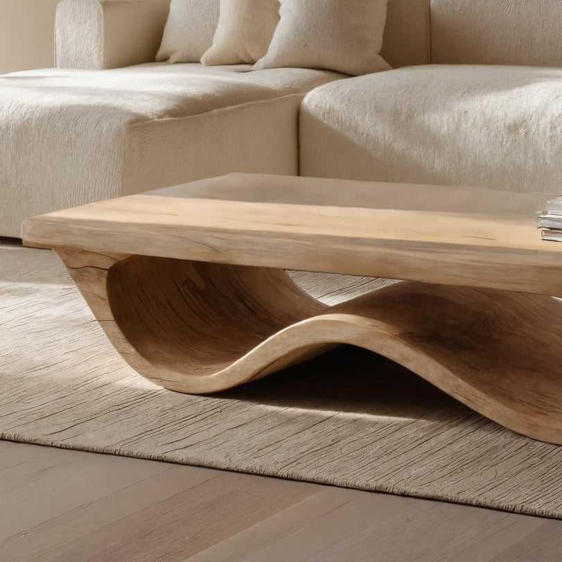 Contemporary Coffee Table Curved Leg Design For Living Room