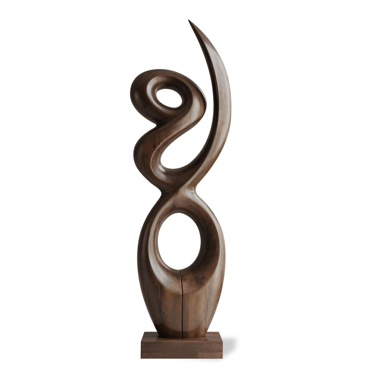 Handcrafted Wooden Abstract Sculpture For Living Room