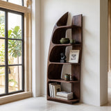 Organic Sculptural Wooden Standing Shelf For Hallway Decor