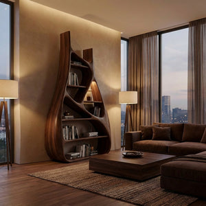 Minimalist Sculptural Bookshelf For Living Room Furniture