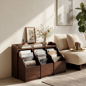 Modern Classic Wooden Magazine Rack For Home Decor