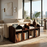 Modern Wooden Open Display Magazine Rack For Living Room